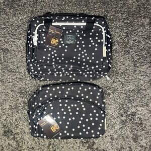 Bang And Carson Black White Polkadot Travel Bag Set Two Pieces